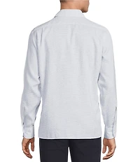 Daniel Cremieux Signature Label Non-Iron Check Linen Long Sleeve Button Front Woven Shirt