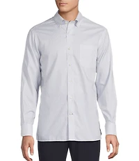 Daniel Cremieux Signature Label Non-Iron Diamond Geometric Oxford Long Sleeve Woven Shirt