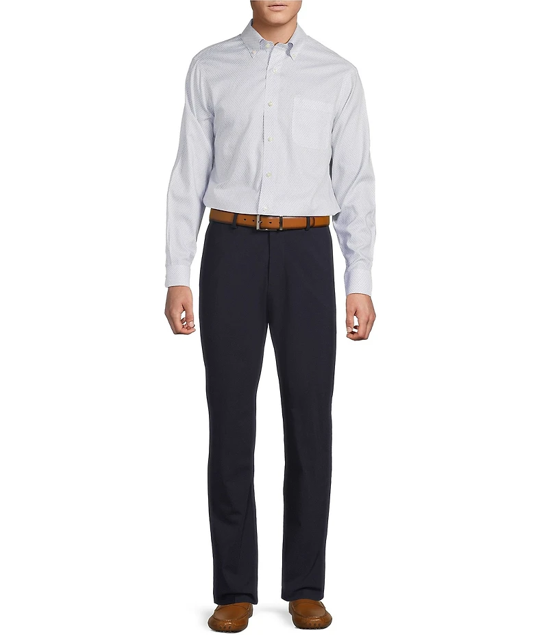 Daniel Cremieux Signature Label Non-Iron Diamond Geometric Oxford Long Sleeve Woven Shirt