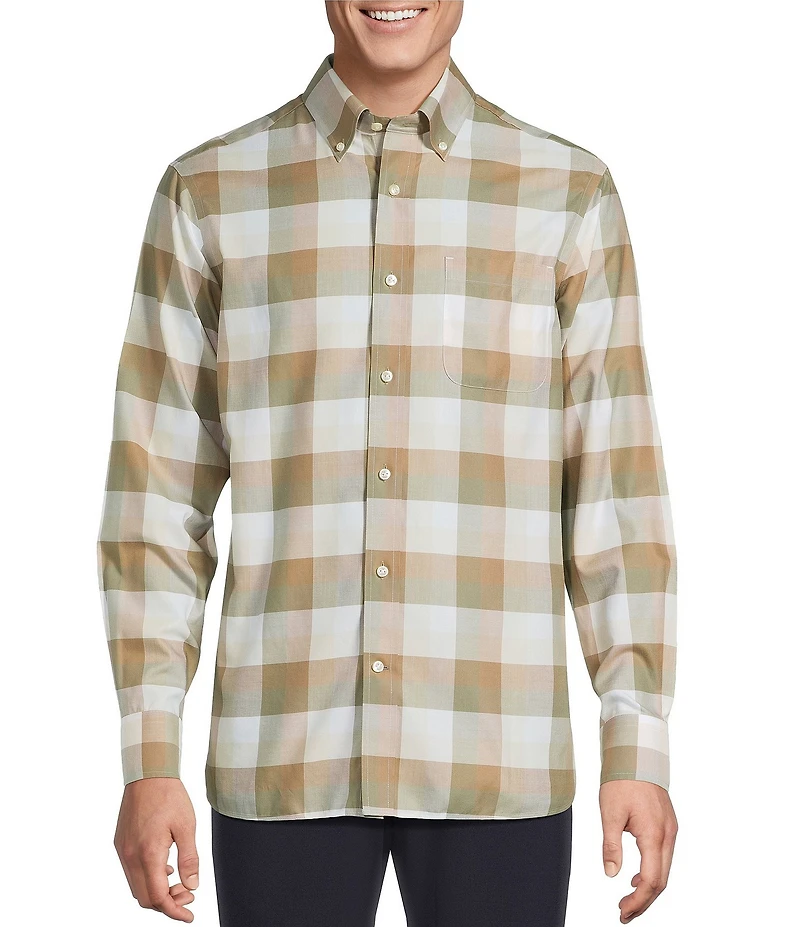 Daniel Cremieux Signature Label Non-Iron Large Check Long Sleeve Woven Shirt
