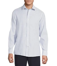 Daniel Cremieux Signature Label Non-Iron Micro Stripe Linen Long Sleeve Woven Shirt