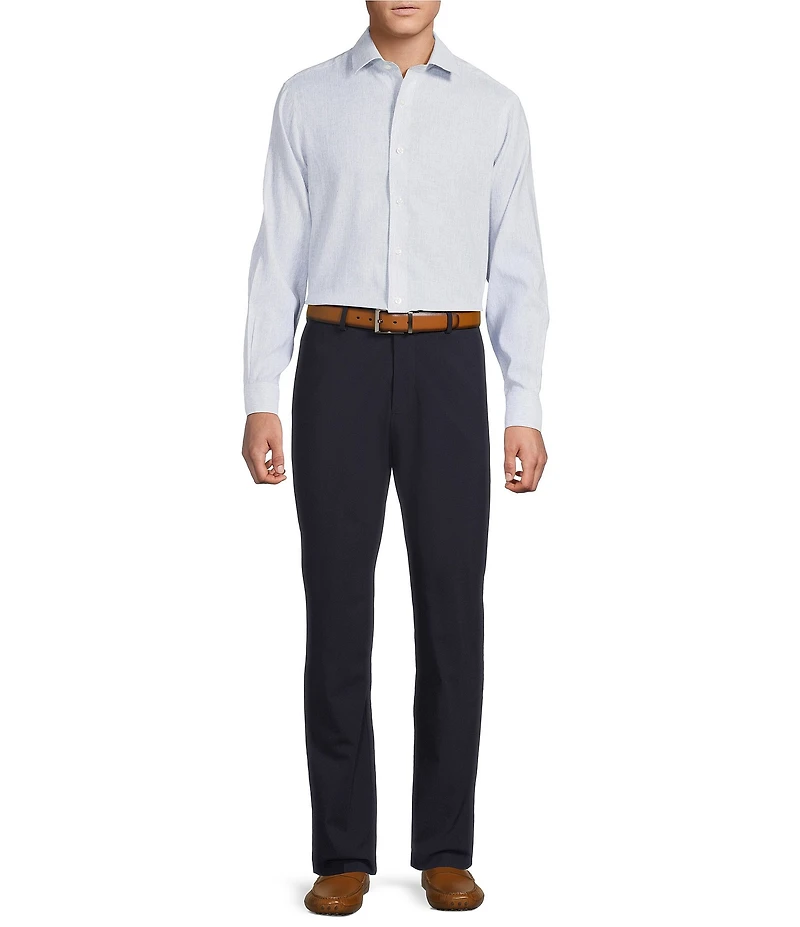 Daniel Cremieux Signature Label Non-Iron Micro Stripe Linen Long Sleeve Woven Shirt