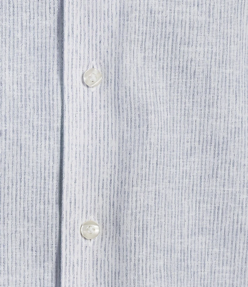 Daniel Cremieux Signature Label Non-Iron Micro Stripe Linen Long Sleeve Woven Shirt