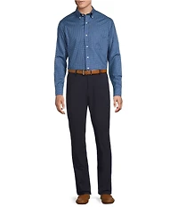 Daniel Cremieux Signature Label Non-Iron Paisley Oxford Long Sleeve Woven Shirt