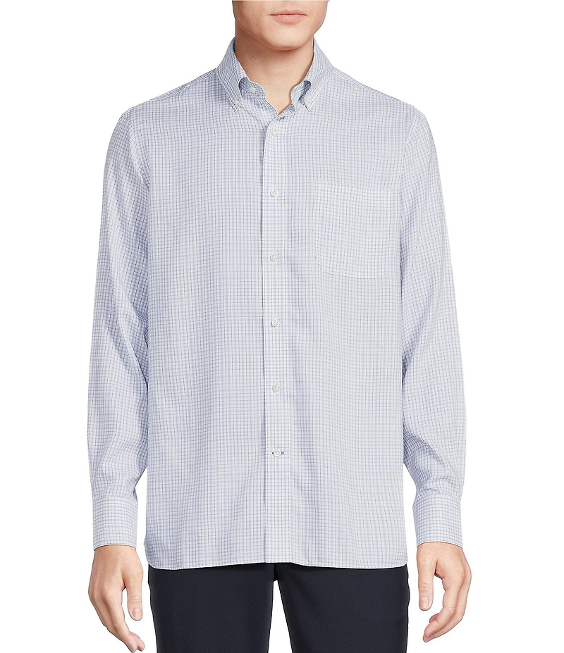 Daniel Cremieux Signature Label Non-Iron Plaid Long Sleeve Woven Shirt