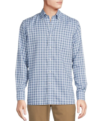 Daniel Cremieux Signature Label Non-Iron Small Plaid Long Sleeve Woven Shirt
