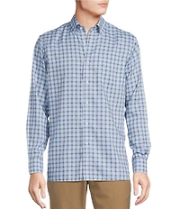 Daniel Cremieux Signature Label Non-Iron Small Plaid Long Sleeve Woven Shirt