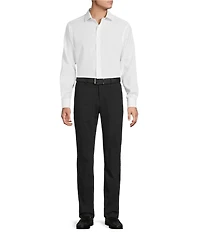 Daniel Cremieux Signature Label Non-Iron Solid Linen Long Sleeve Button Front Woven Shirt