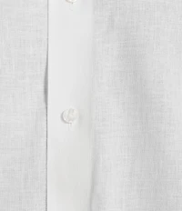 Daniel Cremieux Signature Label Non-Iron Solid Linen Long Sleeve Button Front Woven Shirt