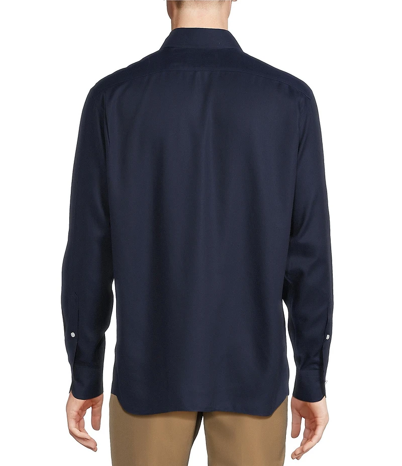 Daniel Cremieux Signature Label Non-Iron Solid Long Sleeve Woven Shirt