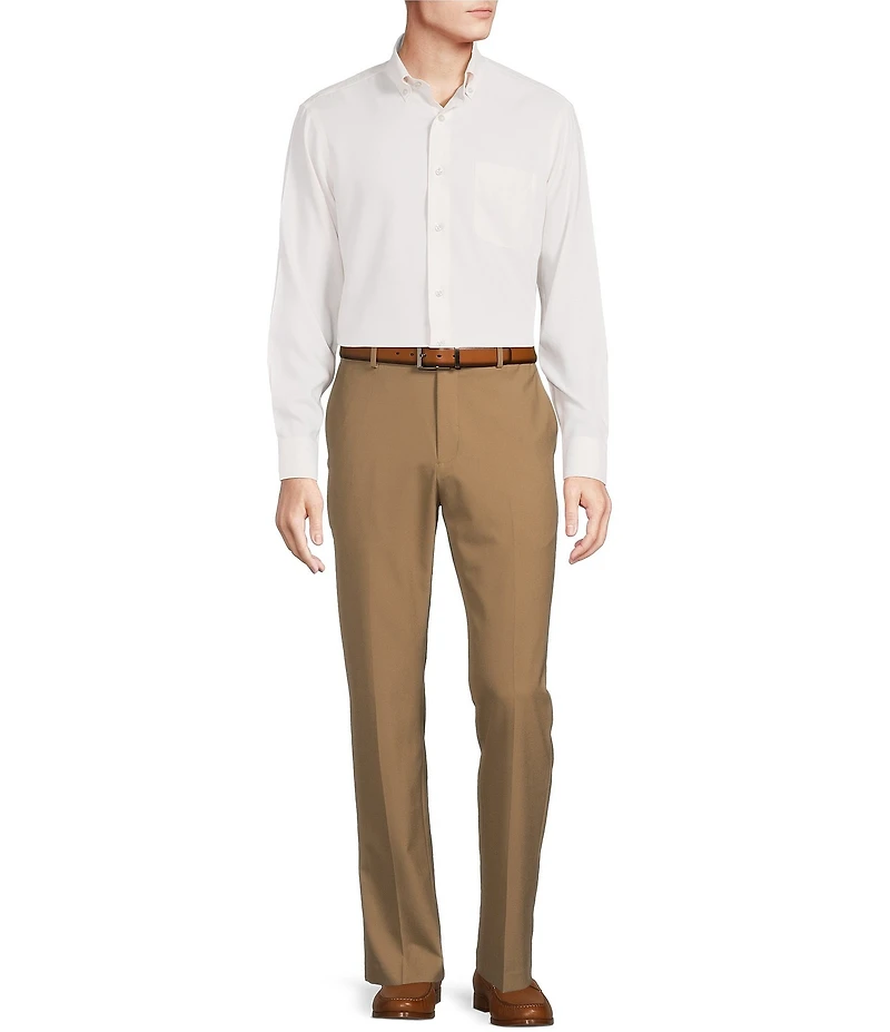 Daniel Cremieux Signature Label Non-Iron Solid Long Sleeve Woven Shirt