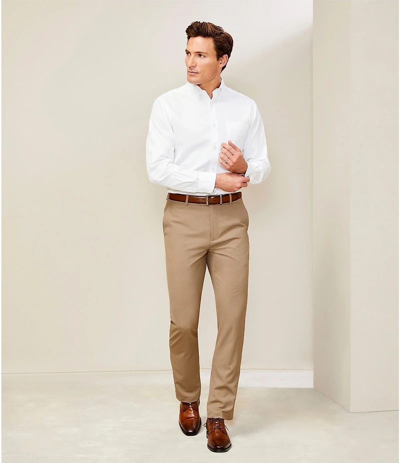 Daniel Cremieux Signature Label Non-Iron Solid Oxford Long Sleeve Woven Shirt
