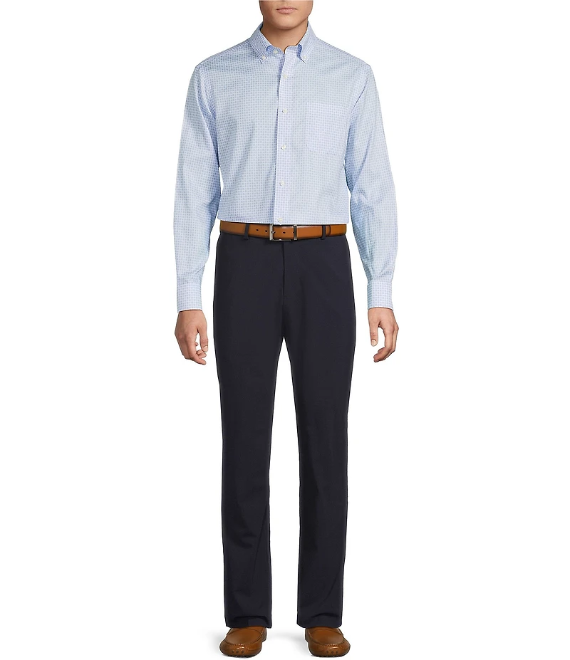 Daniel Cremieux Signature Label Non-Iron Square Geometric Oxford Long Sleeve Woven Shirt