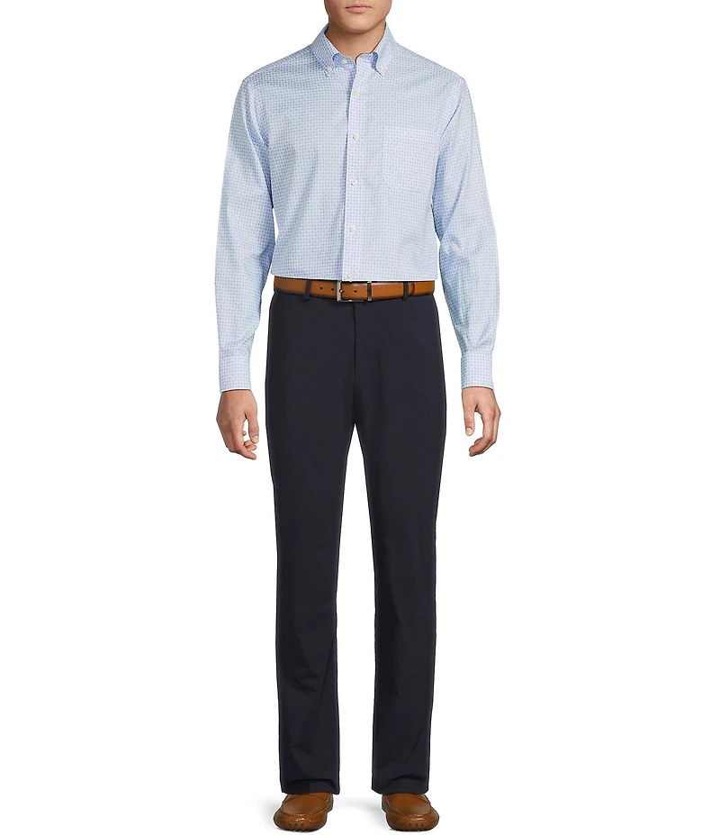 Daniel Cremieux Signature Label Non-Iron Square Geometric Oxford Long Sleeve Woven Shirt