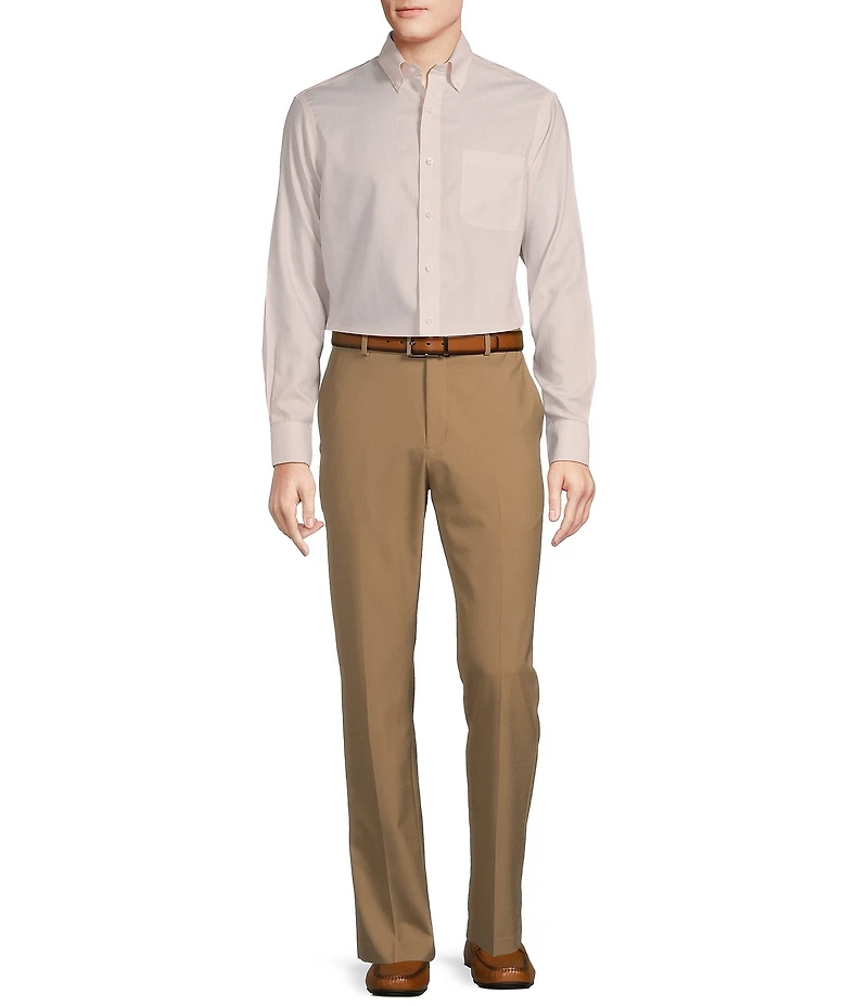 Daniel Cremieux Signature Label Non-Iron Stripe Oxford Long Sleeve Woven Shirt