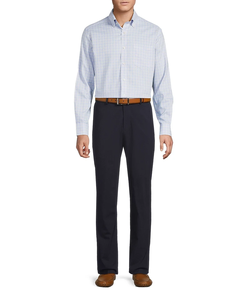 Daniel Cremieux Signature Label Non-Iron Traditional Plaid Oxford Long Sleeve Woven Shirt