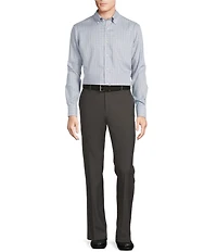 Daniel Cremieux Signature Label Non-Iron Windowpane Long Sleeve Woven Shirt