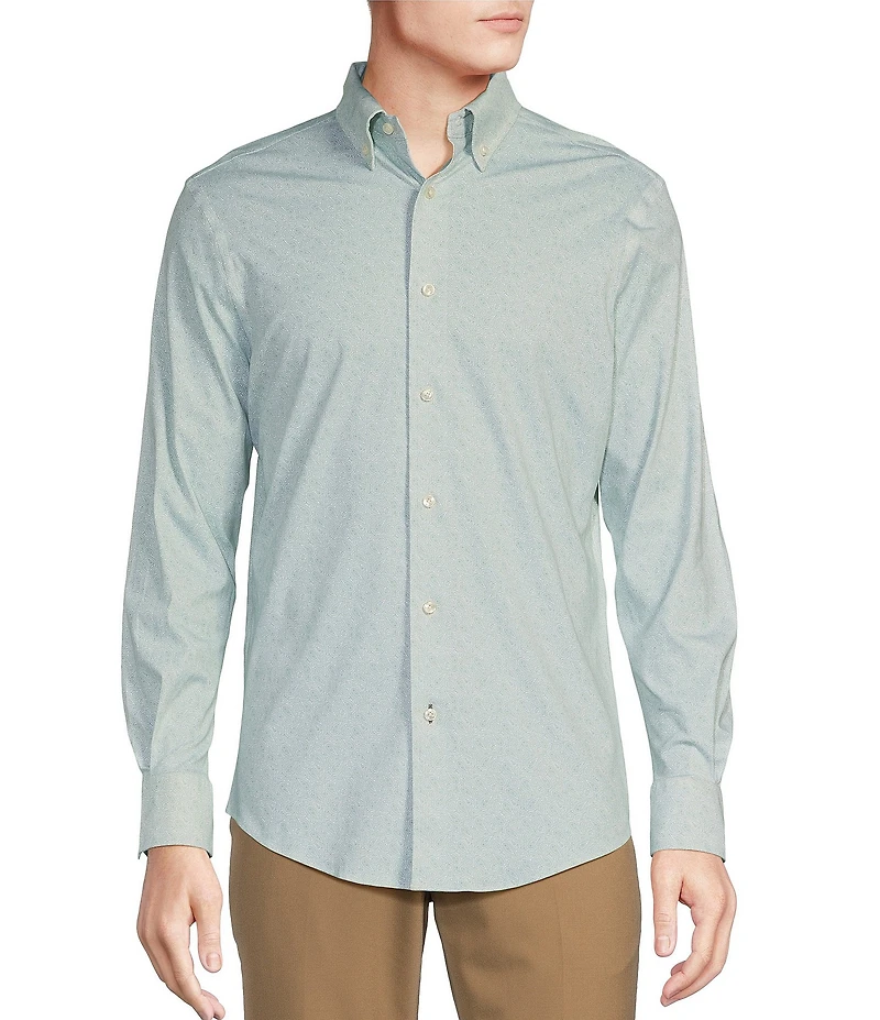 Daniel Cremieux Signature Label Paisley Print Luxe Stretch Long Sleeve Woven Shirt