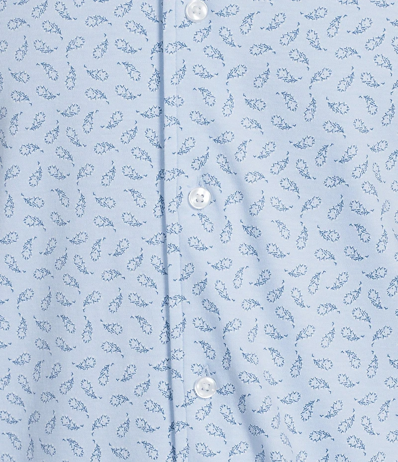 Daniel Cremieux Signature Label Paisley Print Short Sleeve Coatfront Shirt