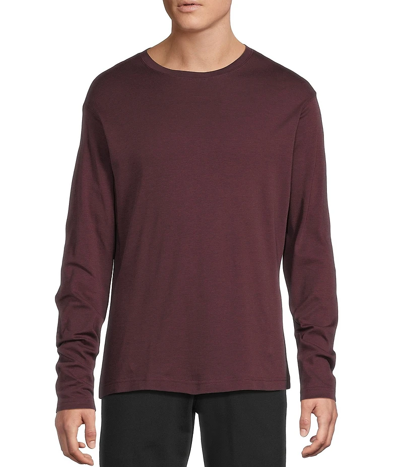 Daniel Cremieux Signature Label Pima Cotton Long Sleeve Striped T-Shirt