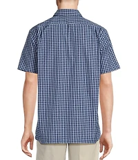 Daniel Cremieux Signature Label Poplin Gingham Short Sleeve Woven Shirt