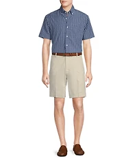 Daniel Cremieux Signature Label Poplin Gingham Short Sleeve Woven Shirt