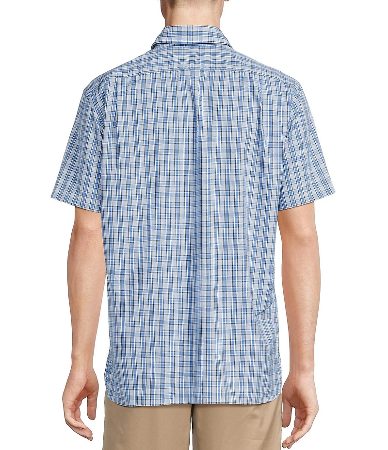 Daniel Cremieux Signature Label Poplin Glen Plaid Short Sleeve Woven Shirt