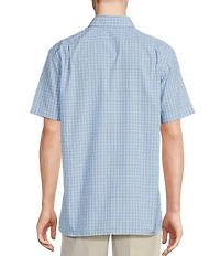 Daniel Cremieux Signature Label Poplin Plaid Short Sleeve Woven Shirt