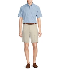 Daniel Cremieux Signature Label Poplin Plaid Short Sleeve Woven Shirt