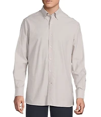 Daniel Cremieux Signature Label Solid Cashmere Blend Long Sleeve Woven Shirt