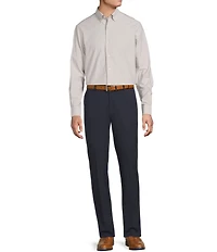 Daniel Cremieux Signature Label Solid Cashmere Blend Long Sleeve Woven Shirt