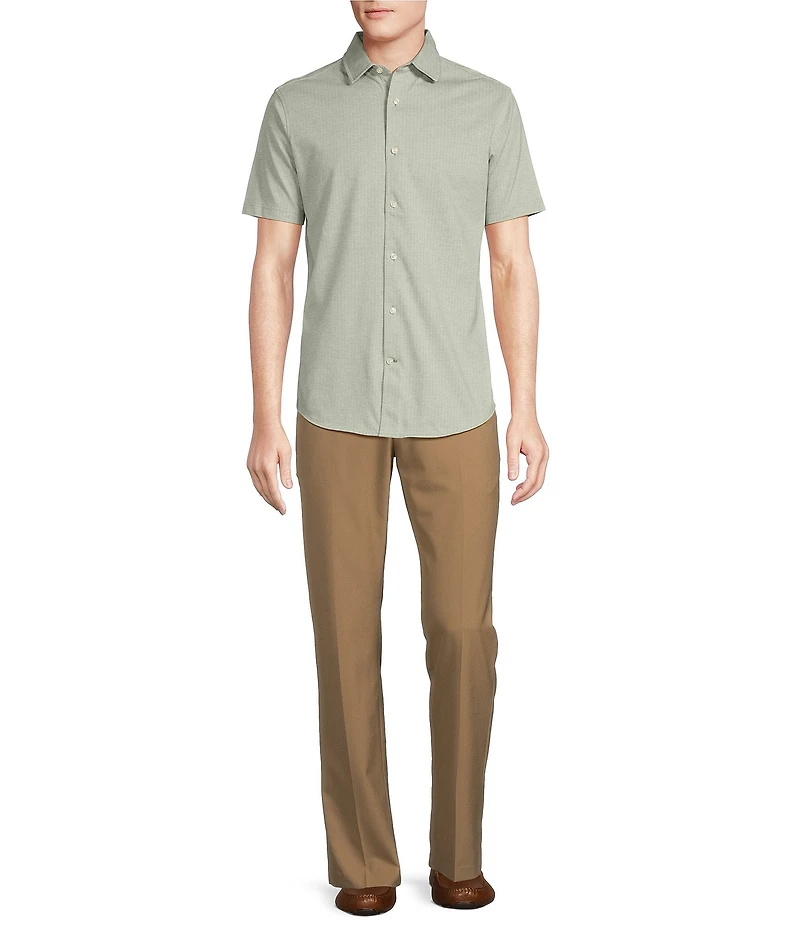 Daniel Cremieux Signature Label Solid Coat Front Pima Knit Shirt