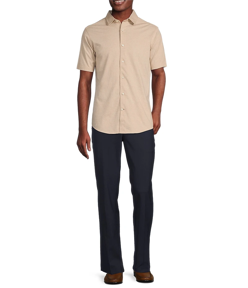 Daniel Cremieux Signature Label Solid Coat Front Pima Knit Shirt