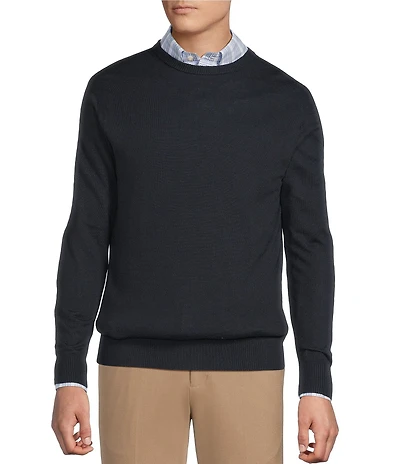 Daniel Cremieux Signature Label Solid Crew Neck Sweater