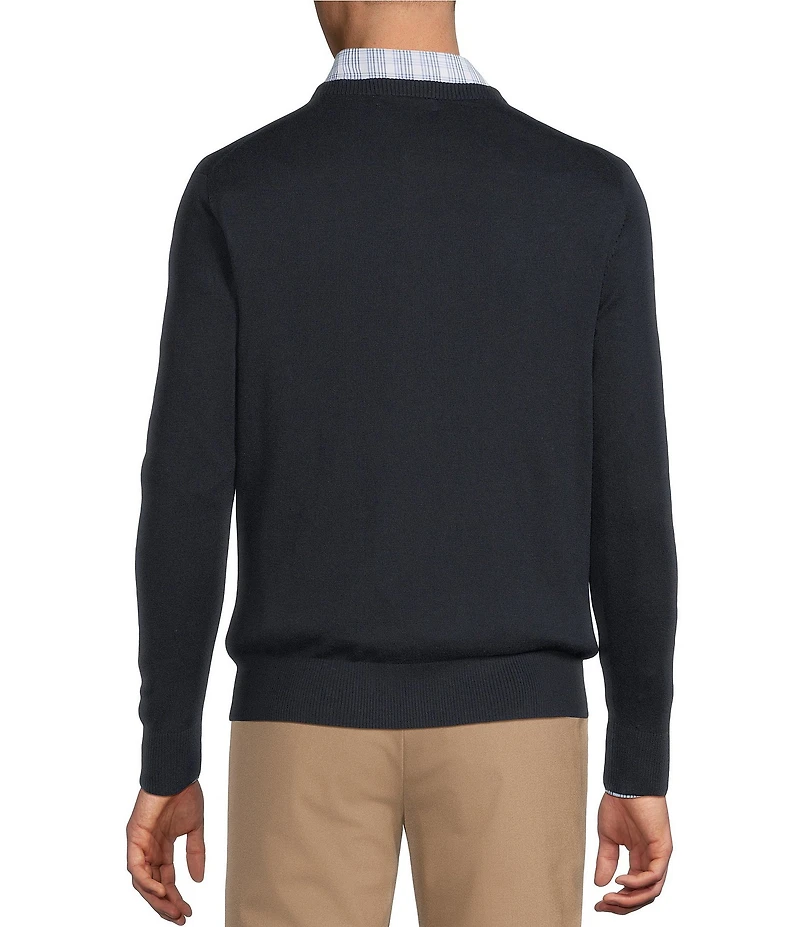 Daniel Cremieux Signature Label Solid Crew Neck Sweater
