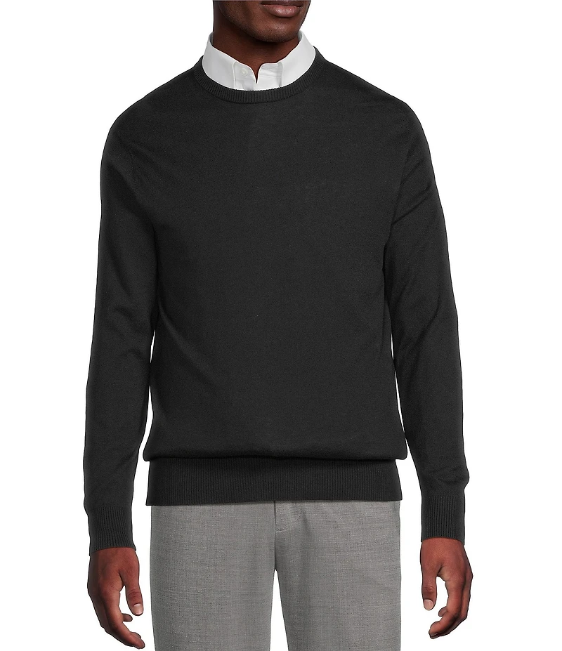 Daniel Cremieux Signature Label Solid Crew Neck Sweater