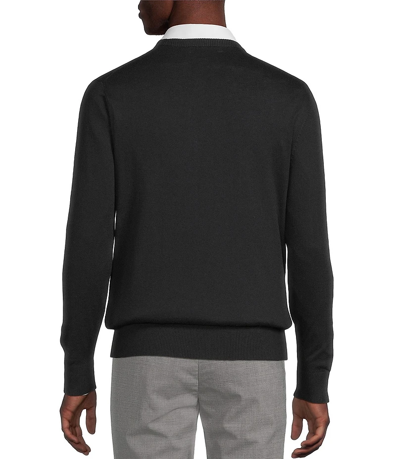 Daniel Cremieux Signature Label Solid Crew Neck Sweater