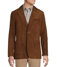 Daniel Cremieux Signature Label Solid Goat Suede Blazer