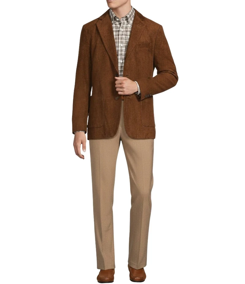 Daniel Cremieux Signature Label Solid Goat Suede Blazer