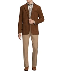 Daniel Cremieux Signature Label Solid Goat Suede Blazer