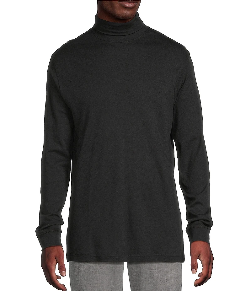 Daniel Cremieux Signature Label Solid Interlock Turtleneck Shirt