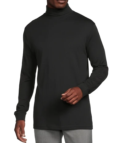 Daniel Cremieux Signature Label Solid Interlock Turtleneck Shirt
