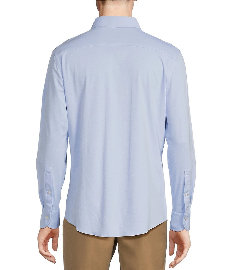 Daniel Cremieux Signature Label Solid Luxe Stretch Long Sleeve Woven Shirt