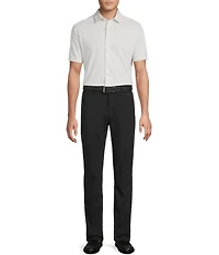 Daniel Cremieux Signature Label Solid Pima Cotton Short Sleeve Coat Front Shirt