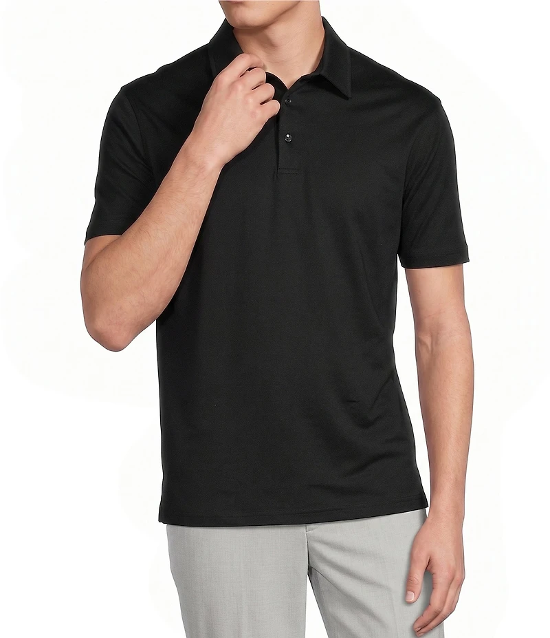 Daniel Cremieux Signature Label Solid Pique Short Sleeve Polo Shirt