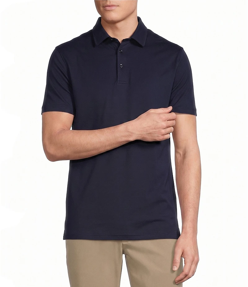 Daniel Cremieux Signature Label Solid Pique Short Sleeve Polo Shirt