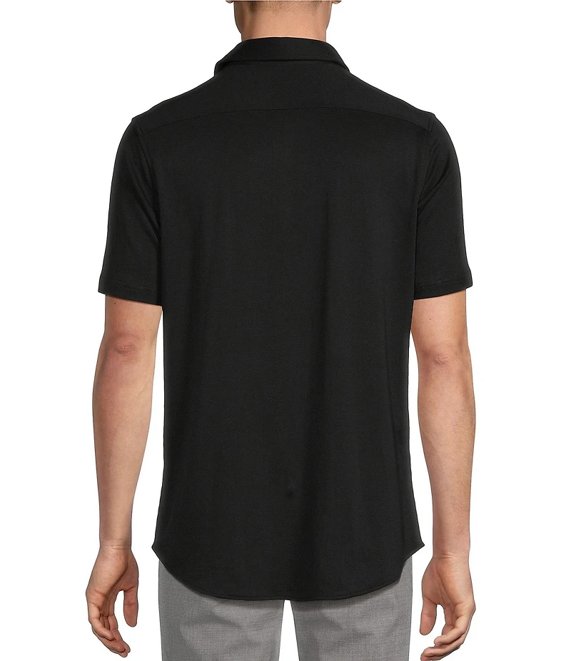 Daniel Cremieux Signature Label Solid Short Sleeve Coatfront Shirt