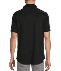 Daniel Cremieux Signature Label Solid Short Sleeve Coatfront Shirt