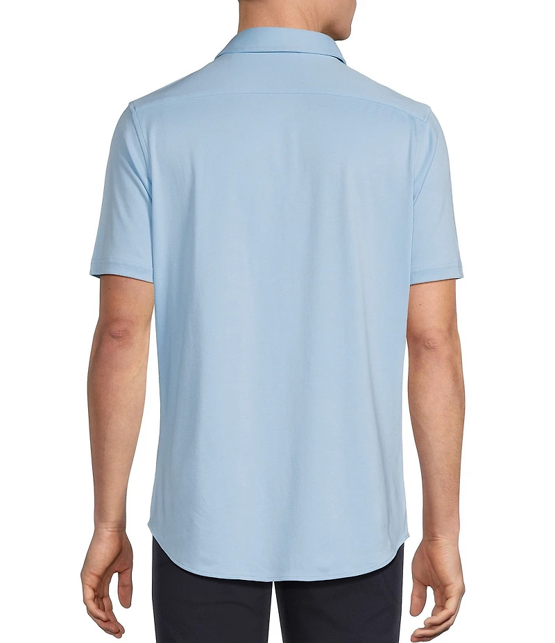 Daniel Cremieux Signature Label Solid Short Sleeve Coatfront Shirt