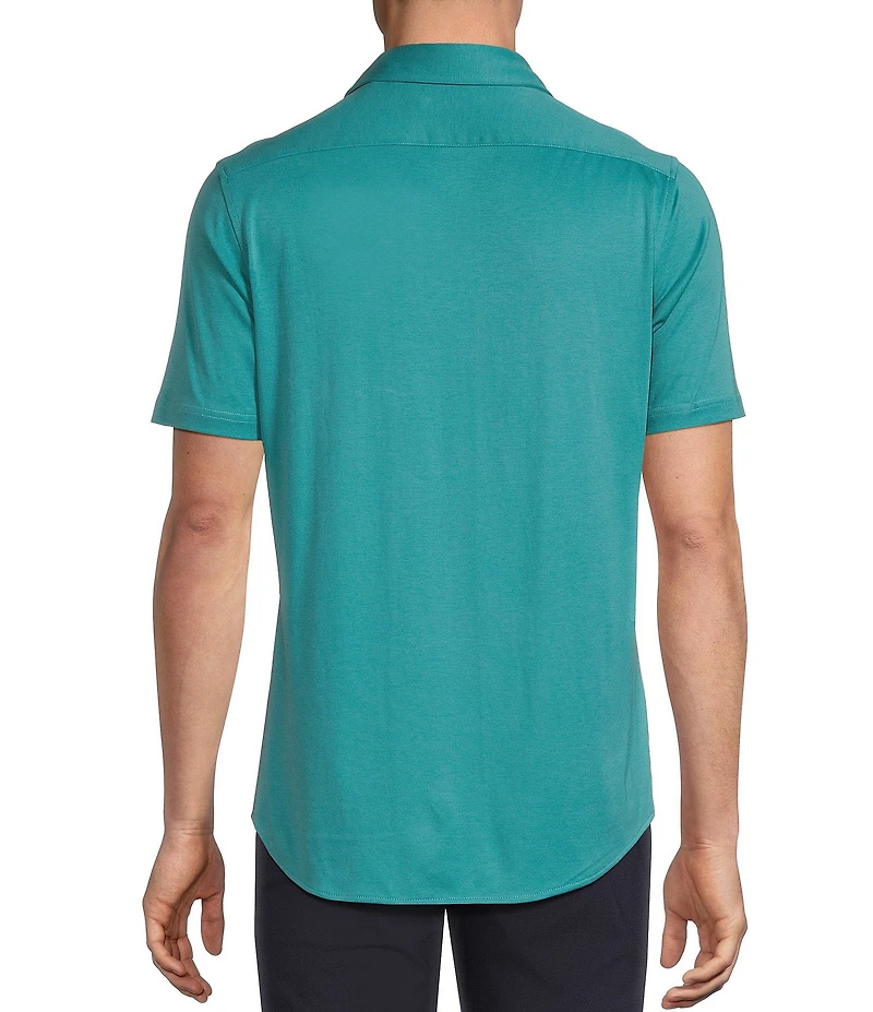 Daniel Cremieux Signature Label Solid Short Sleeve Coatfront Shirt